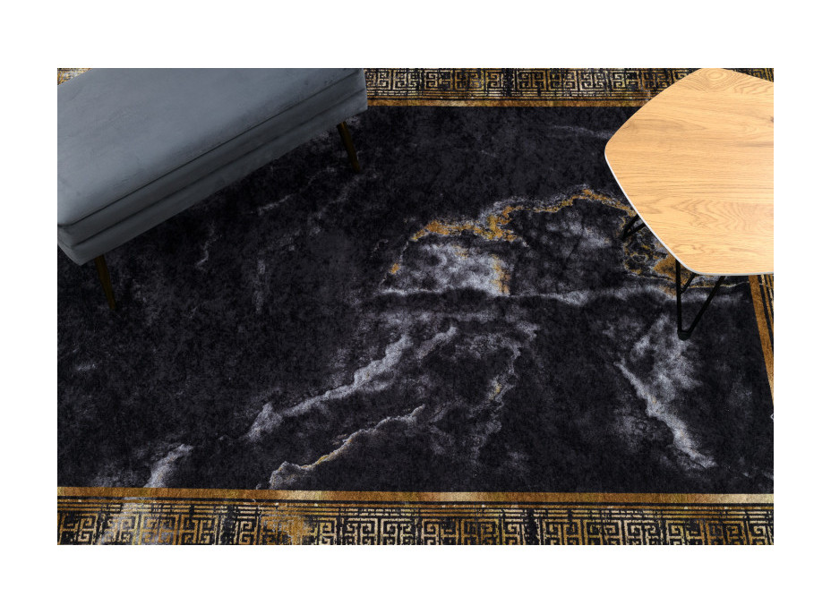 Kusový koberec Miro 51278.809 Marble black/gold