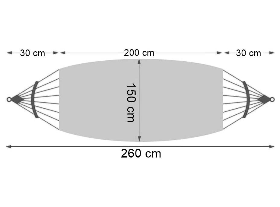 Hojdacia sieť EDEN PANNA COTTA - 150x200 cm