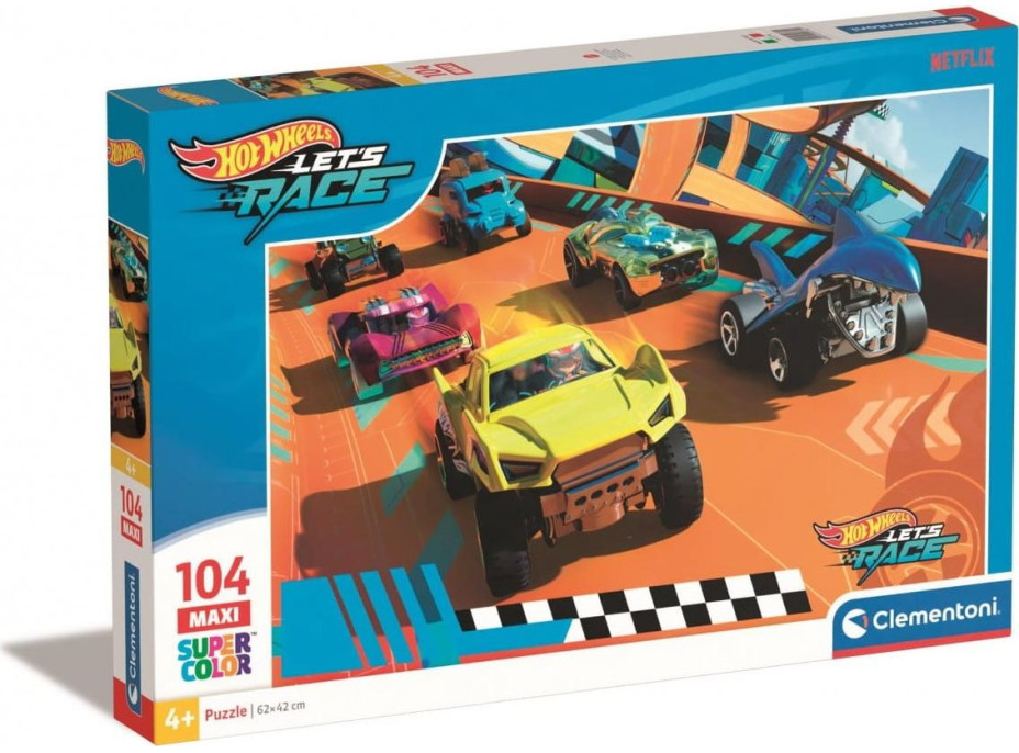 CLEMENTONI Puzzle Hot Wheels MAXI 104 dielikov