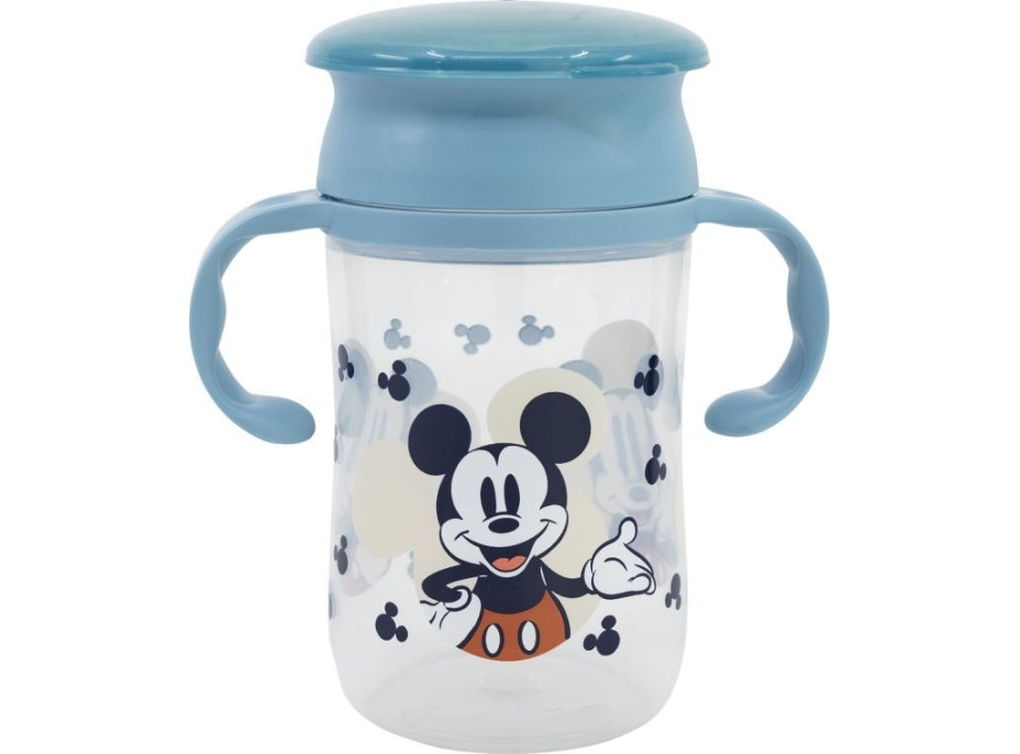 STOR Detský trénovací hrnček 395 ml Mickey Mouse