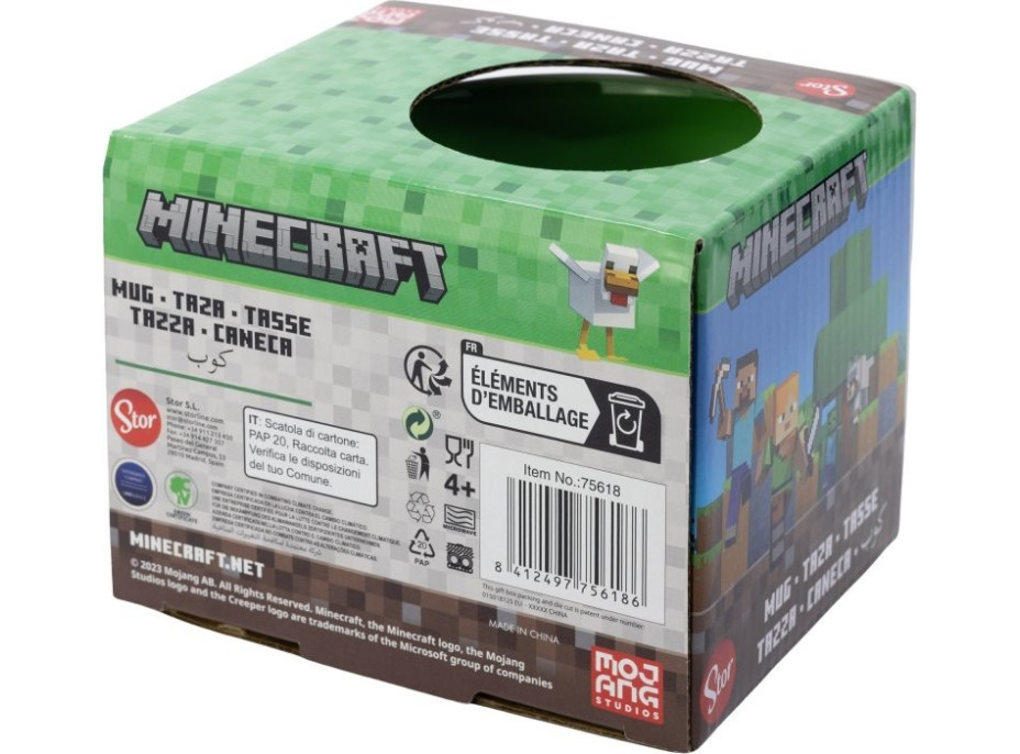 STOR Hrnček keramický 380 ml Minecraft