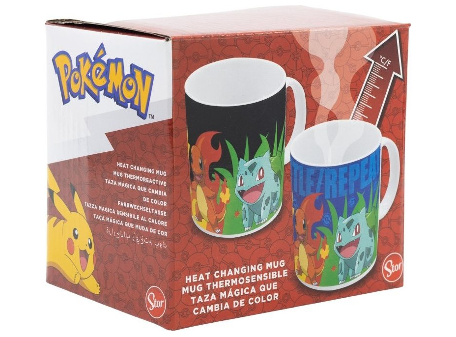 STOR Hrnček keramický meniaci farbu 325 ml Pokémon