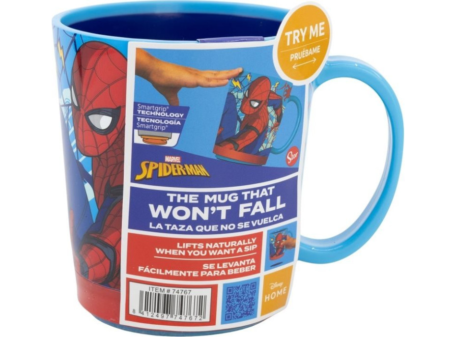 STOR Hrnček s protišmykovým dnom 410 ml Spiderman