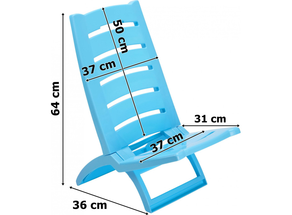 Plážové kresielko TIRRENO - modré