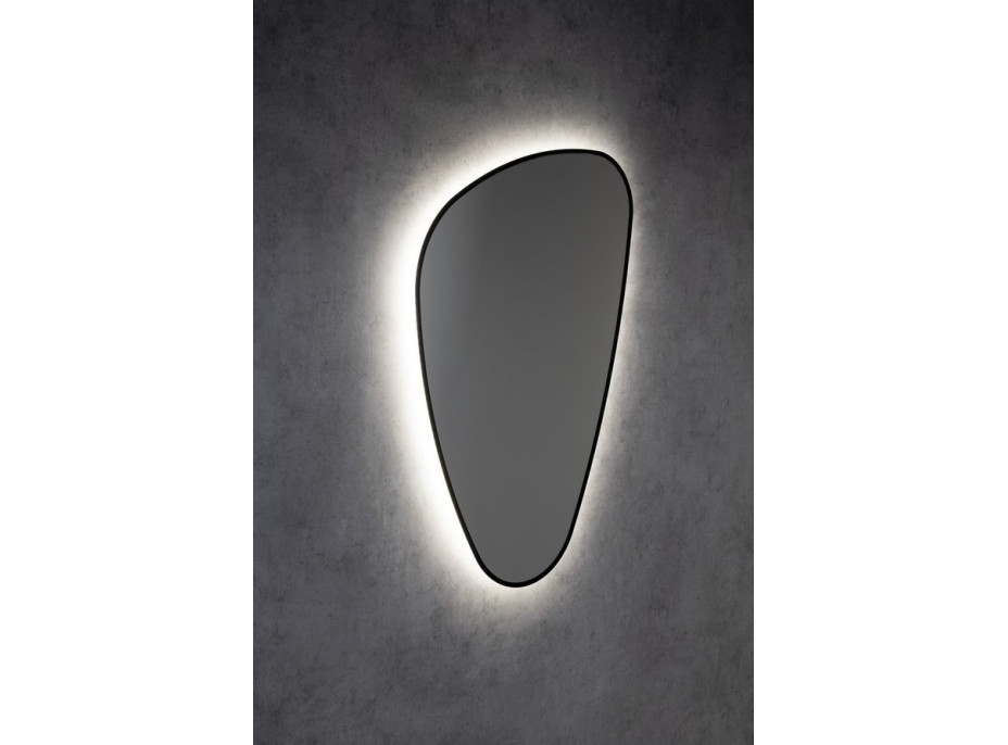 Sapho ELENA zrkadlo s LED podsvietením 20W, 68x96cm, čierna mat 30574CI