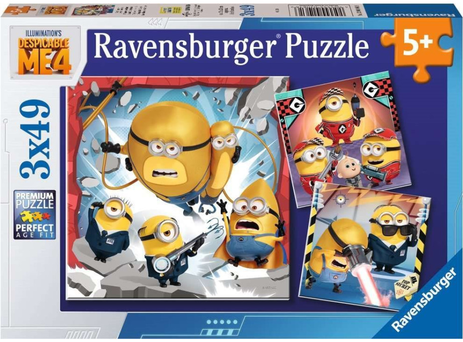 RAVENSBURGER Puzzle Ja, zloduch 4, 3x49 dielikov