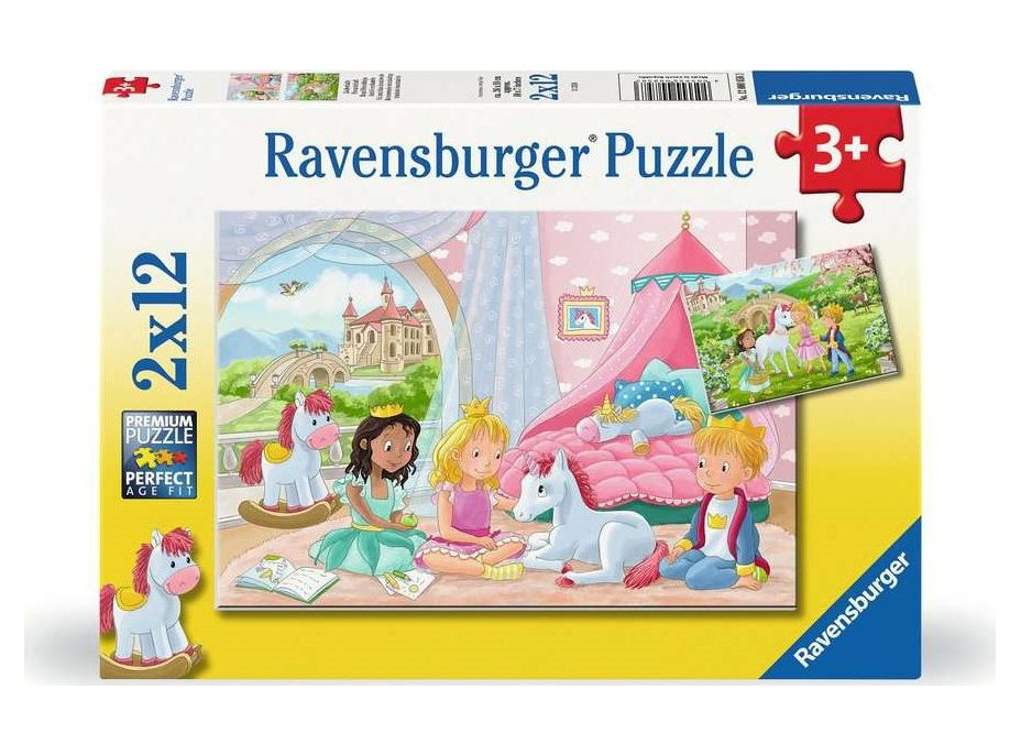 RAVENSBURGER Puzzle Kráľovskí kamaráti 2x12 dielikov