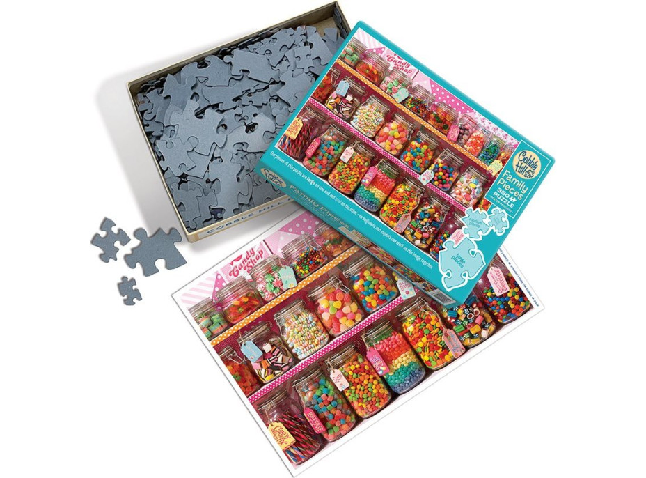 COBBLE HILL Rodinné puzzle Police so sladkosťami 350 dielikov