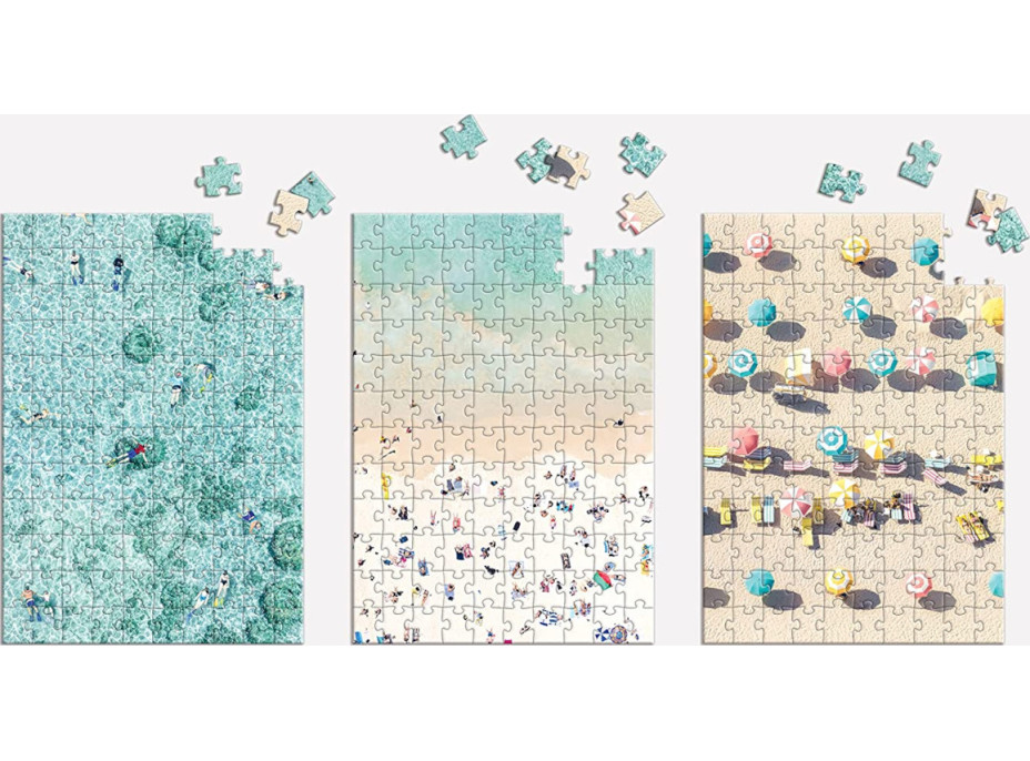 Galison Puzzle Letecké zábery pláží 3×120 dielikov