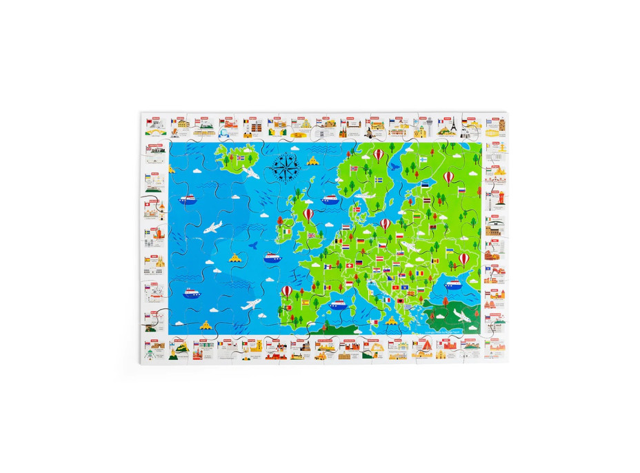 Bigjigs Toys Puzzle Európske pamiatky