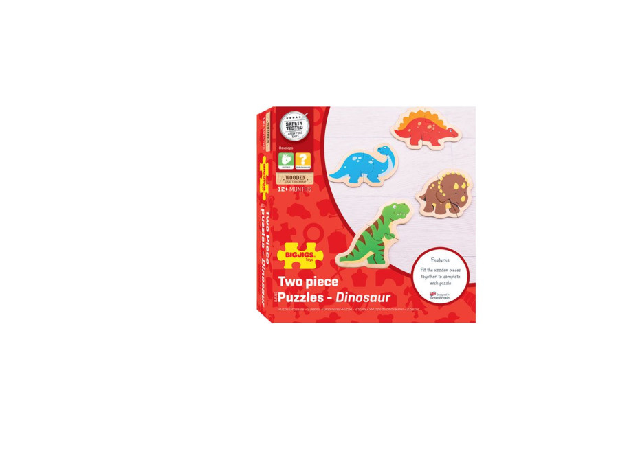 Bigjigs Toys Drevené puzzle dinosauri