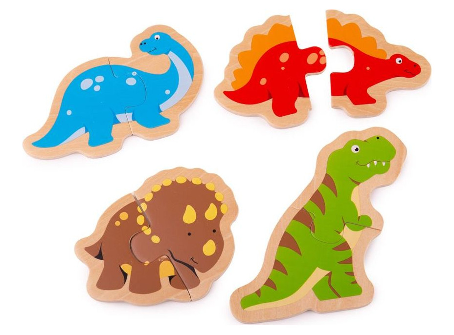 Bigjigs Toys Drevené puzzle dinosauri