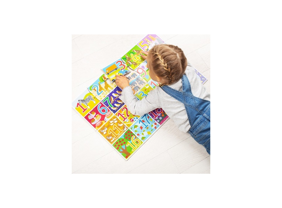 Bigjigs Toys Podlahové puzzle počítanie 20 dielikov