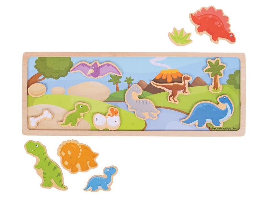 Bigjigs Toys magnetické puzzle dinosauri