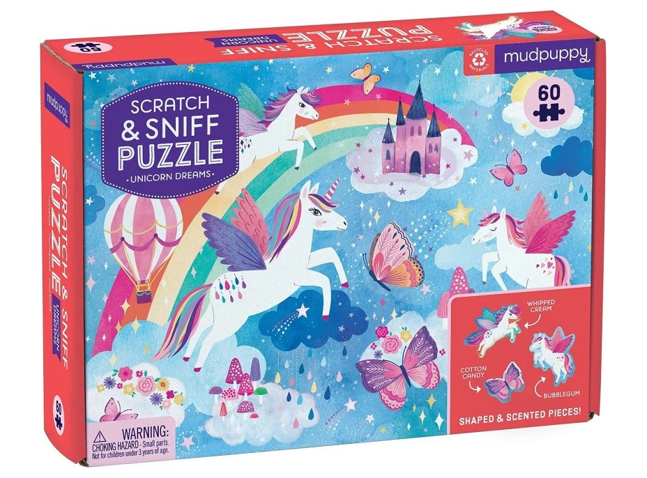 Mudpuppy Puzzle Sny jednorožcov s vôňou 60 dielikov