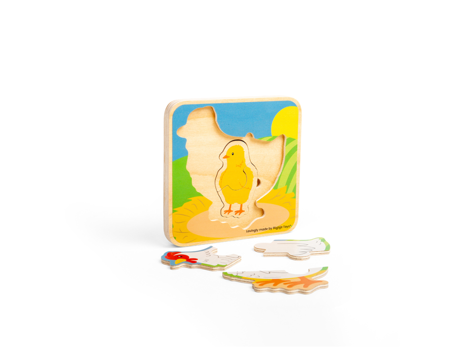 Bigjigs Toys Puzzle Životný cyklus sliepky