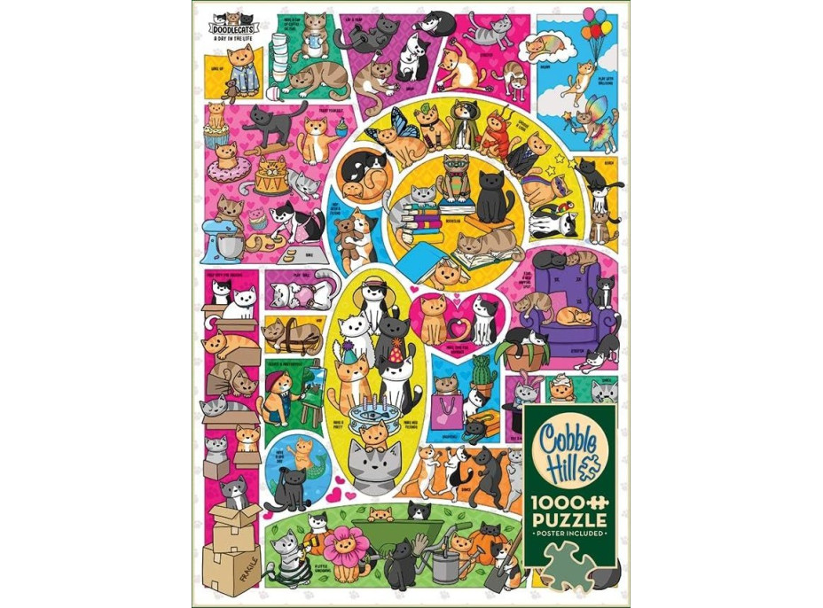 COBBLE HILL Puzzle Doodlecats 1000 dielikov