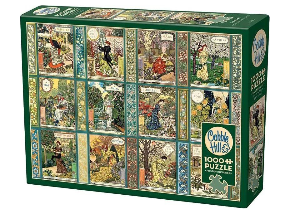 COBBLE HILL Puzzle Jardiniere: Záhradnícky kalendár 1000 dielikov
