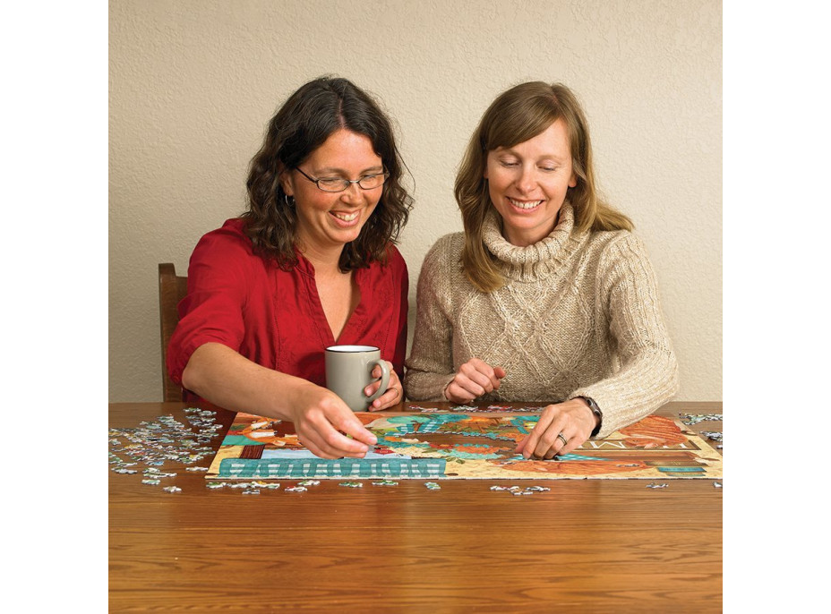 COBBLE HILL Puzzle Mačky vo farbe tekvice 500 dielikov