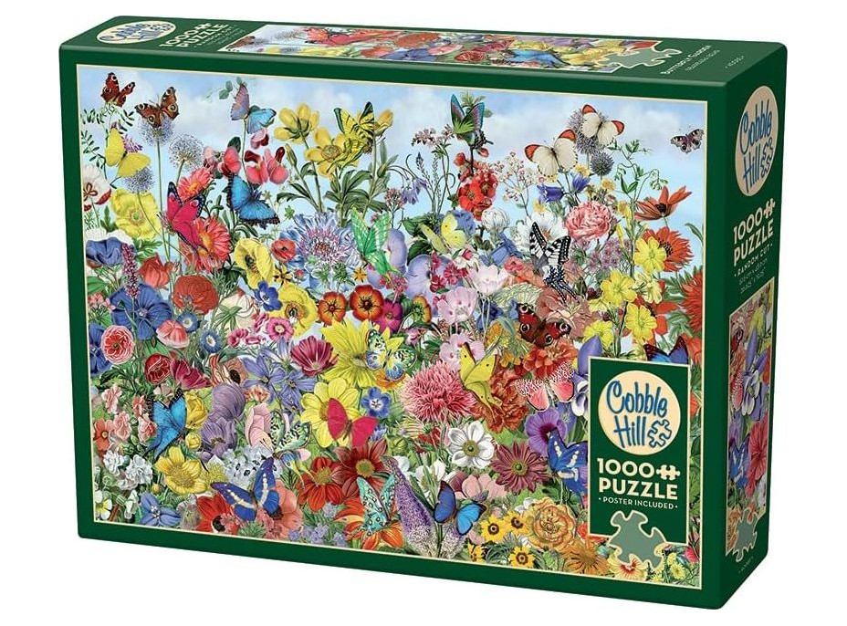 COBBLE HILL Puzzle Motýlia záhrada 1000 dielikov
