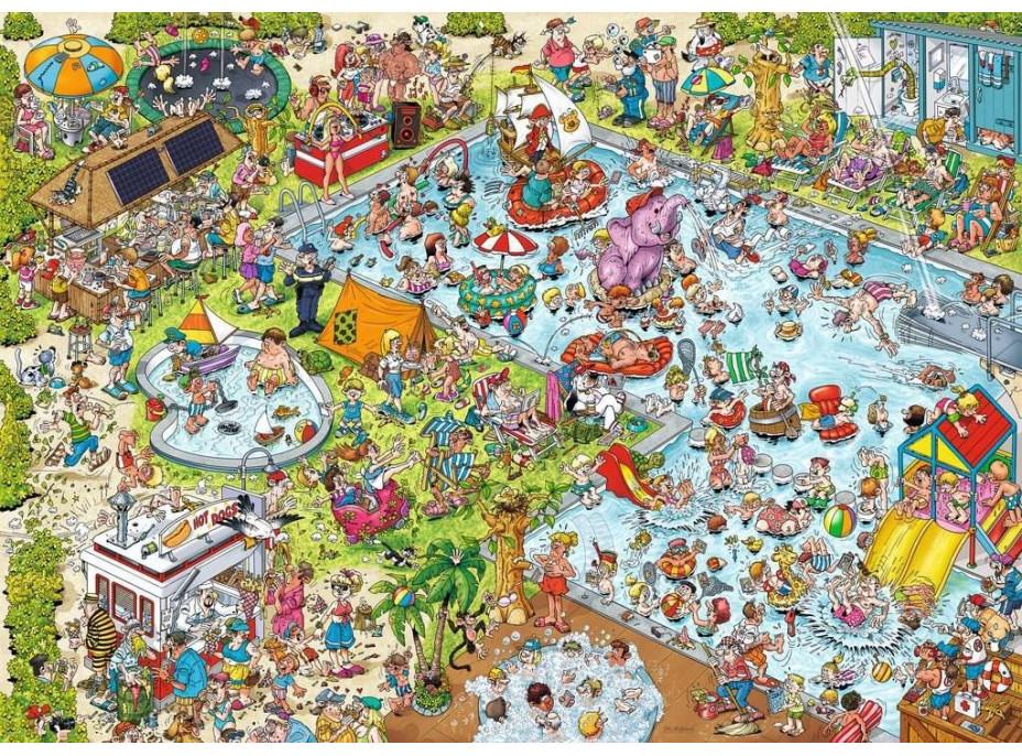 Ravensburger Puzzle Ray&#39;s Comic Holiday Resort 3: Bazén 1000 dielikov