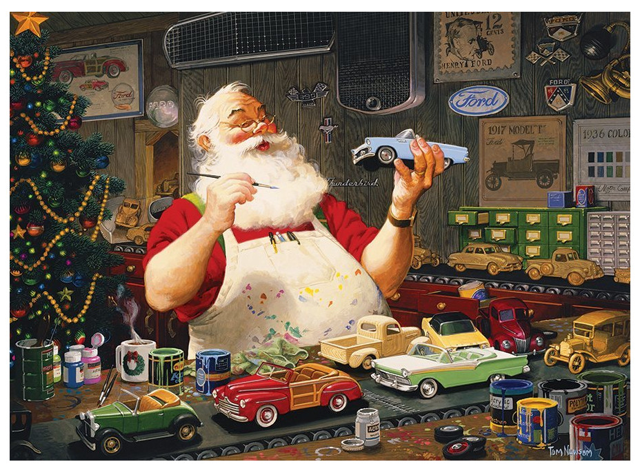 COBBLE HILL Puzzle Santa maľujúce autíčka 1000 dielikov