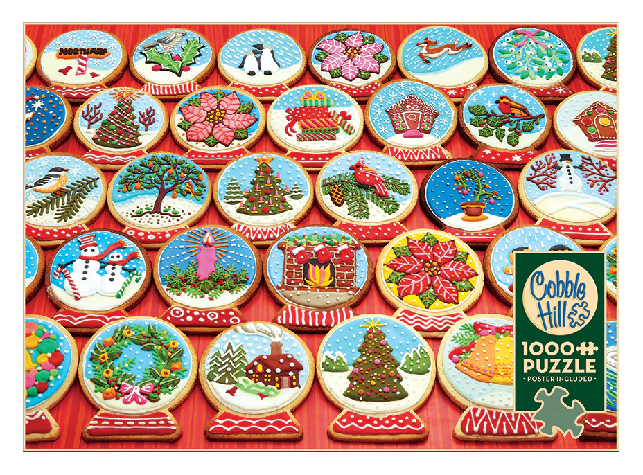 COBBLE HILL Puzzle Vianočné sušienky v tvare snežítok 1000 dielikov