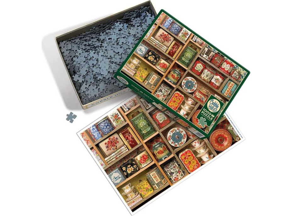 COBBLE HILL Puzzle Vintage čajovej plechovky 1000 dielikov