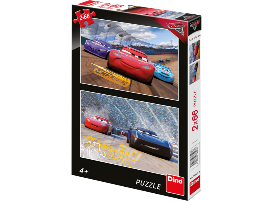 Dino Puzzle CARS 3: Závod 2x66 dielikov