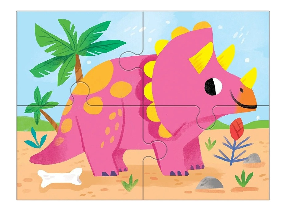 Mudpuppy Puzzle Dinosaury sada 4 v 1