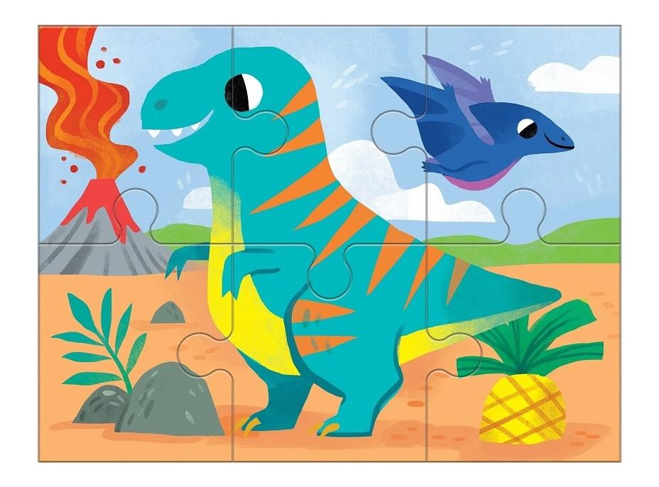 Mudpuppy Puzzle Dinosaury sada 4 v 1