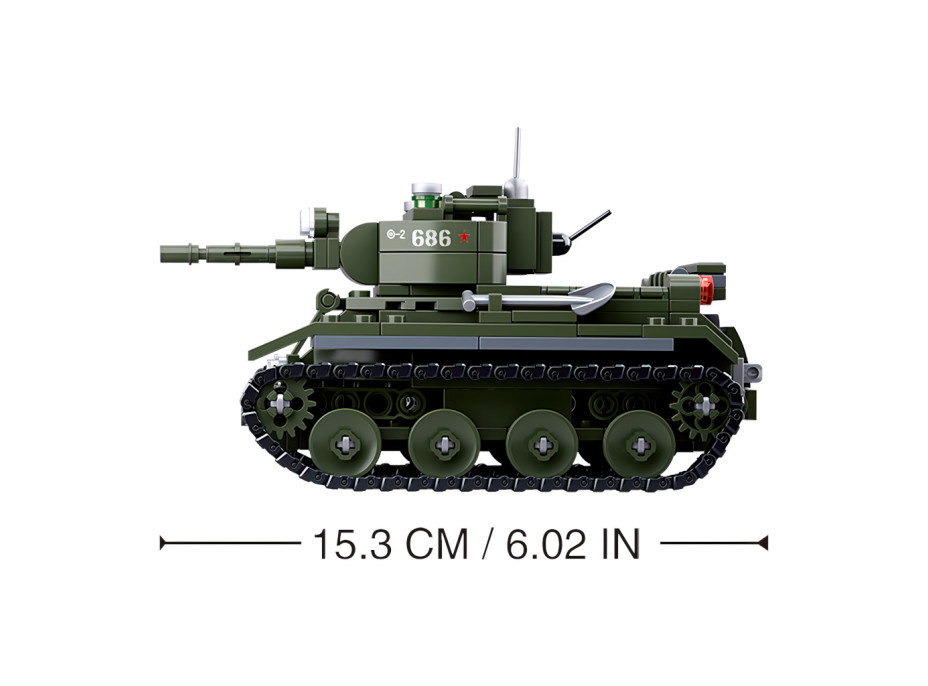 Sluban WWII M38-B0686 Sovietsky tank BT7