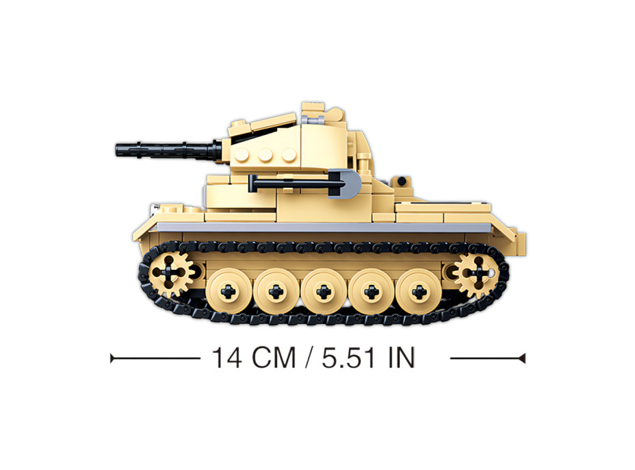 Sluban WWII M38-B0691 Nemecký tank Panzer II