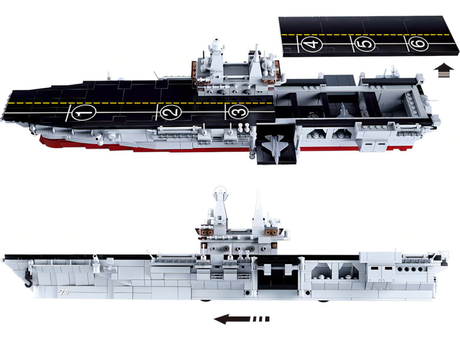 Sluban Model Bricks M38-B0699 Lietadlová loď 1:450
