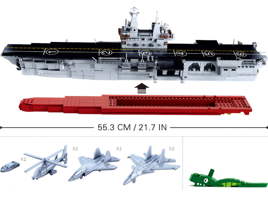 Sluban Model Bricks M38-B0699 Lietadlová loď 1:450