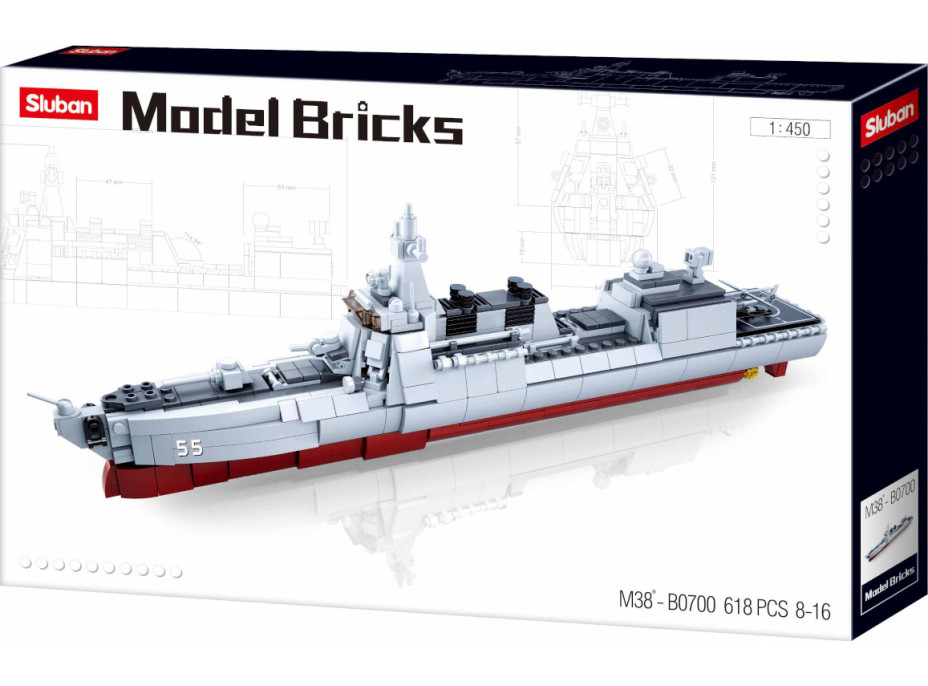 Sluban Model Bricks M38-B0700 Torpédový čln