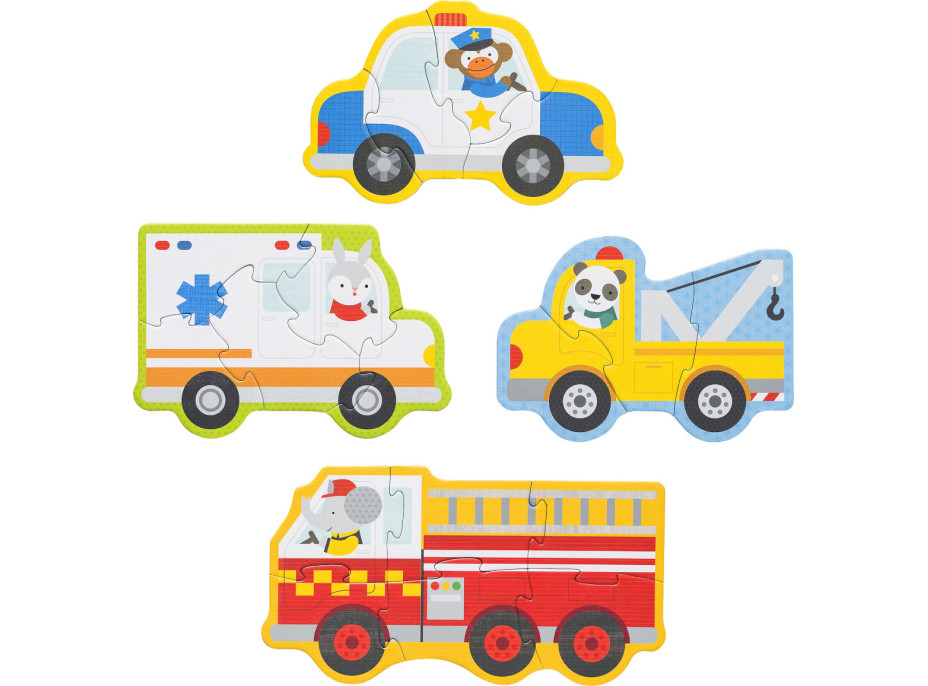 Petit Collage Puzzle záchranné vozidlá
