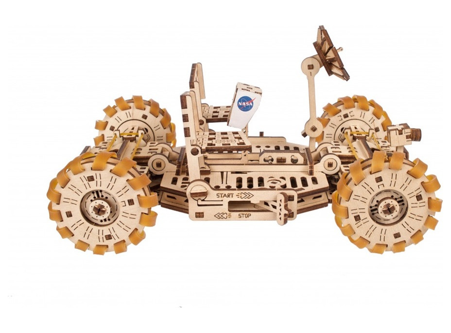 Ugears 3D drevené mechanické puzzle NASA, Lunárne vozítko