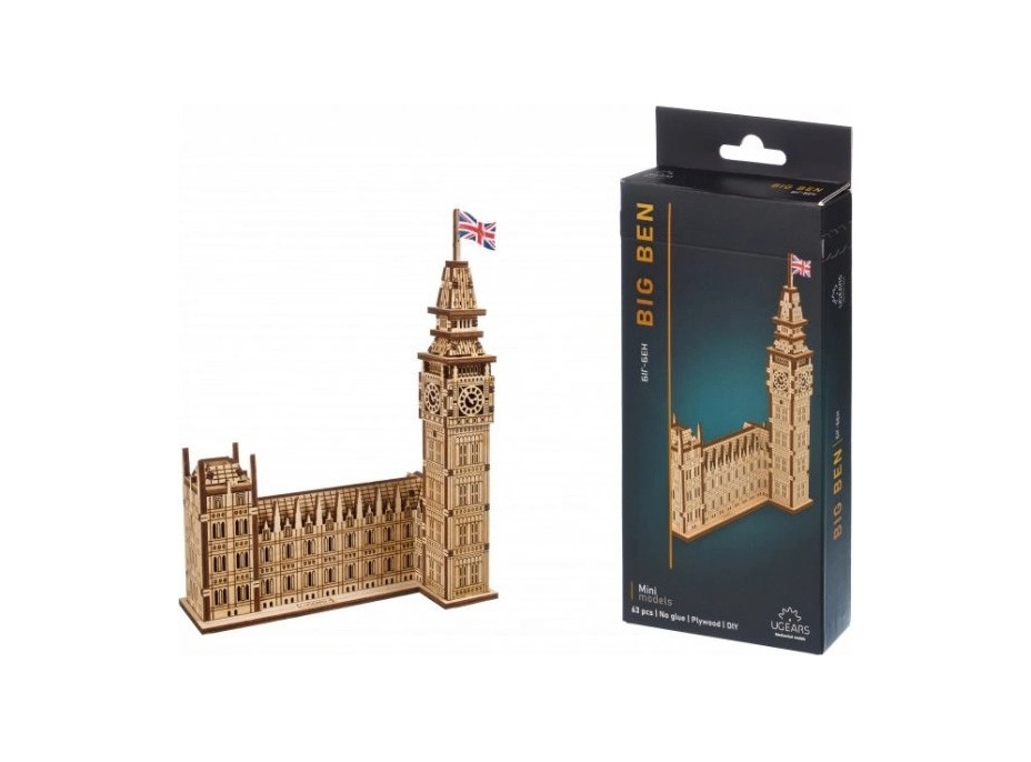 Ugears 3D drevené mechanické puzzle Big Ben