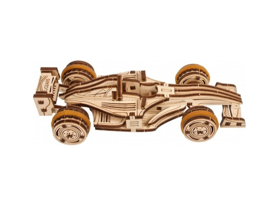 Ugears 3D drevené mechanické puzzle Compact Racer