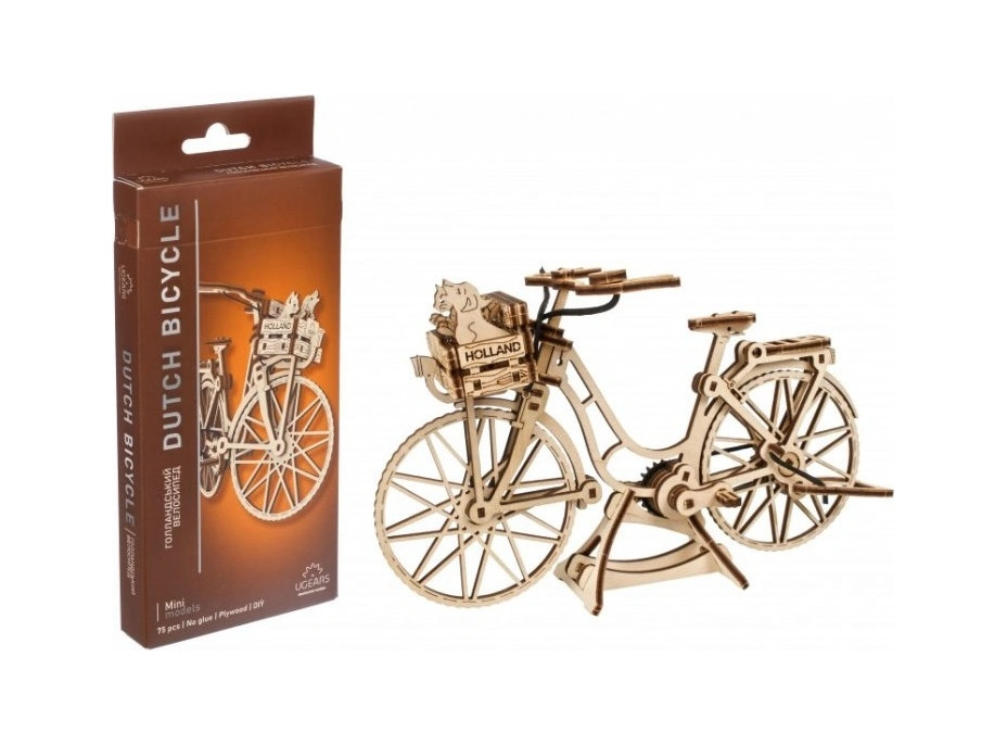 Ugears 3D drevené mechanické puzzle Bicykel Holland