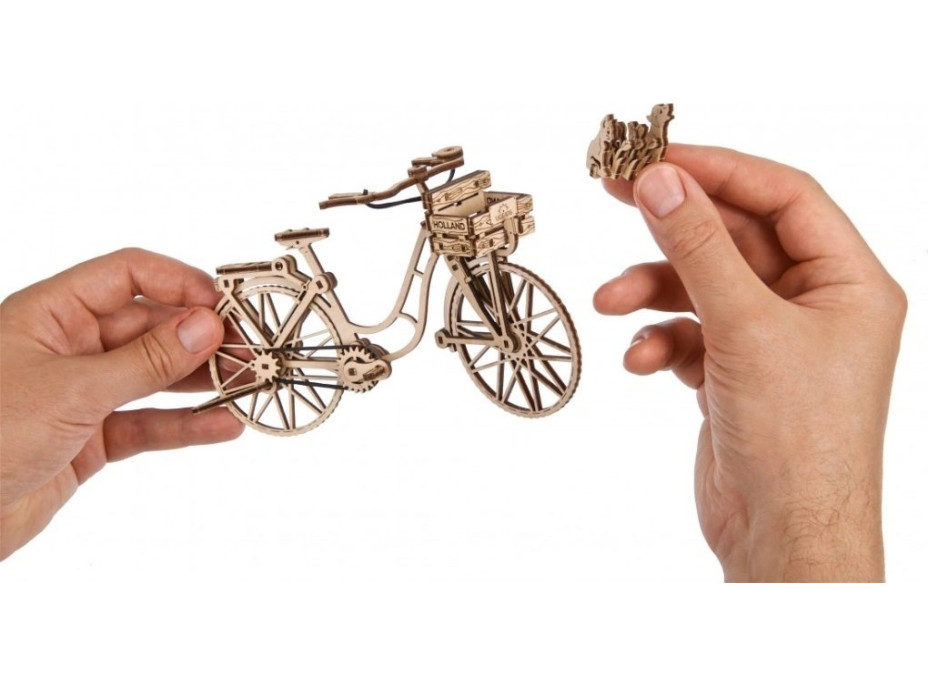 Ugears 3D drevené mechanické puzzle Bicykel Holland