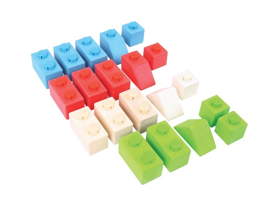 Bigjigs Baby Drevené Spojkocky Primary set