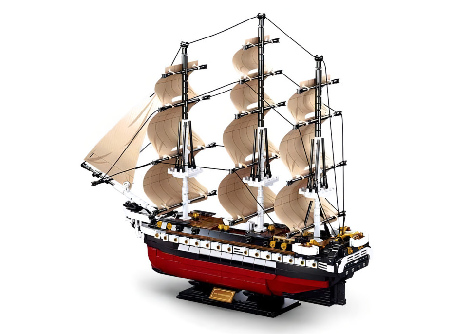 Sluban Model Bricks M38-B0836 Fregata USS Constitution plachetná vojnová loď