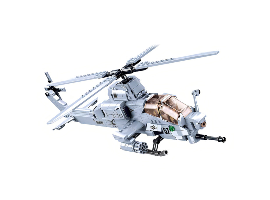 Sluban Army Model Bricks M38-B0838 Bojová helikoptéra AH-1Z Viper