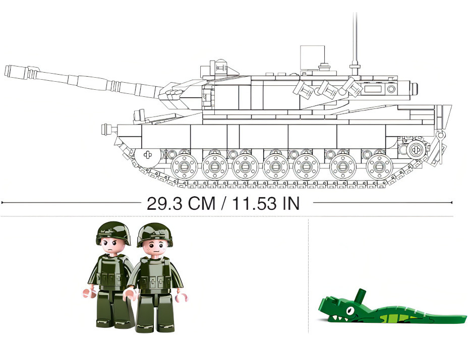 Sluban Model Bricks M38-B0839 Nemecký bojový tank Leopard 2A5