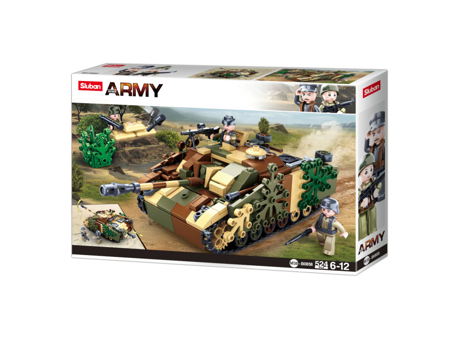 Sluban Army N38-B0858 Maskovaný obrnený tank