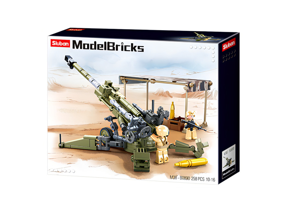 Sluban Model Bricks M38-B0890 Kanón M777 Howitzer