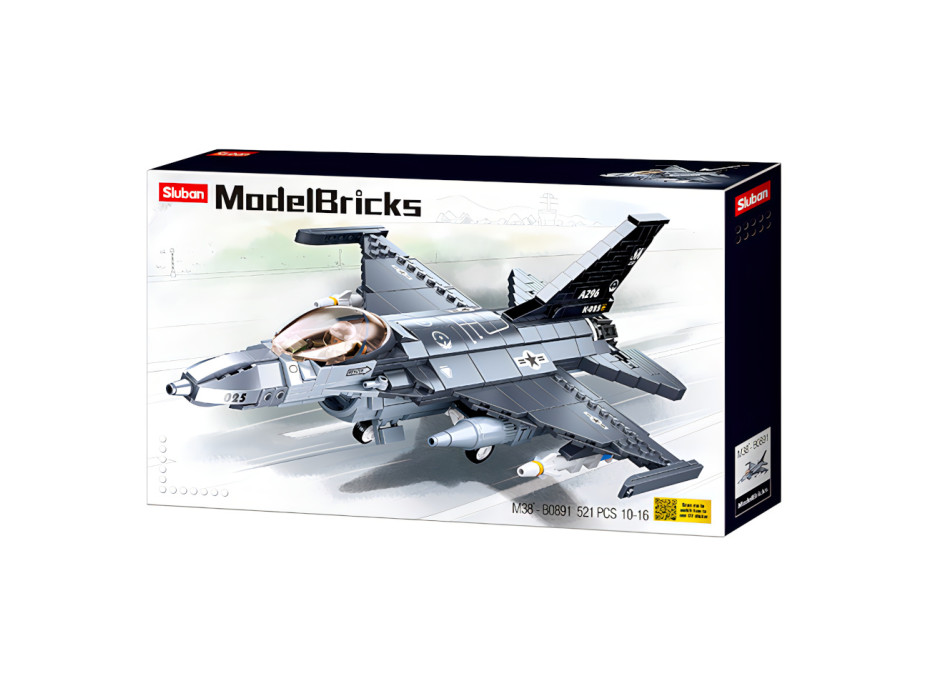 Sluban Model Bricks M38-B0891 Stíhačka F-16 Falcon