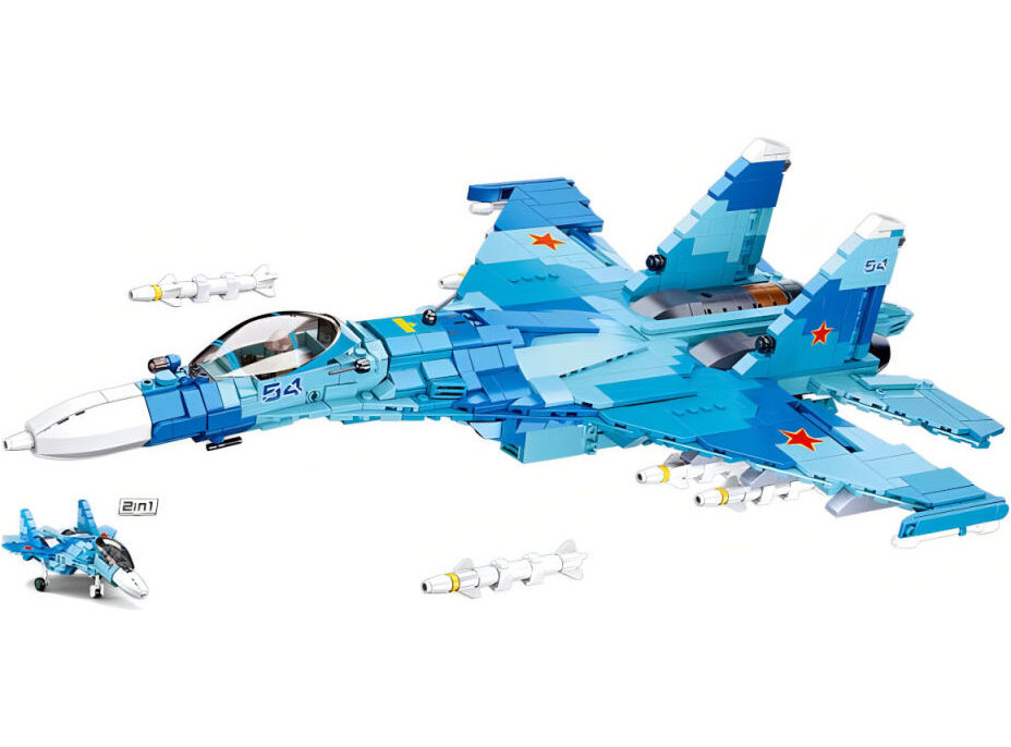 Sluban Model Bricks M38-B0985 Stíhacie lietadlo Su-27 2v1